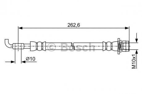 Шланг торм. зад. TOYOTA Yaris 10- BOSCH 1987481936