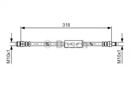 BMW Шланг тормозной задн. 7/F01 BOSCH 1987481618