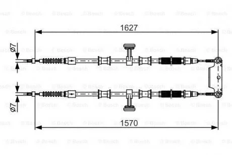 Шланг торм. зад. FIAT CROMA -11 BOSCH 1987482147