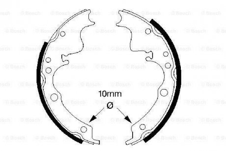 DAF Щеки тормозные 400 89-94 BOSCH 0986487347