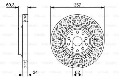 Диск пер. лев. LEXUS LS 06- BOSCH 0986479V74