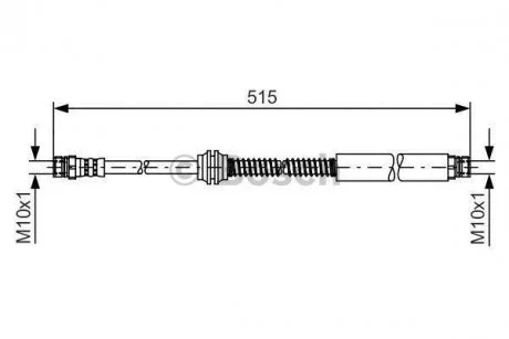Шланг торм. CADDY III -15 BOSCH 1987481447