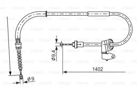 Трос торм. прав. MINI -12 BOSCH 1987482226