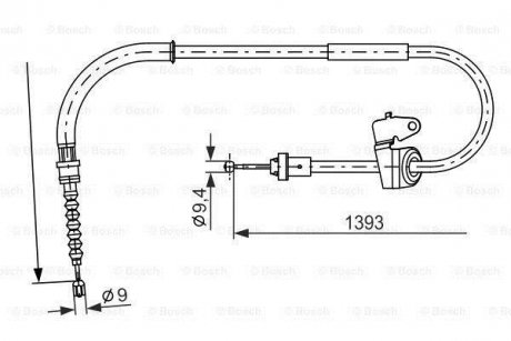 Трос торм. лев. MINI -12 BOSCH 1987482227