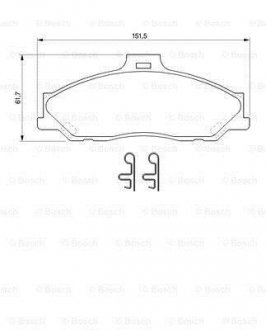 Гальмівні колодки дискові ROBERT BOSCH 0986424720