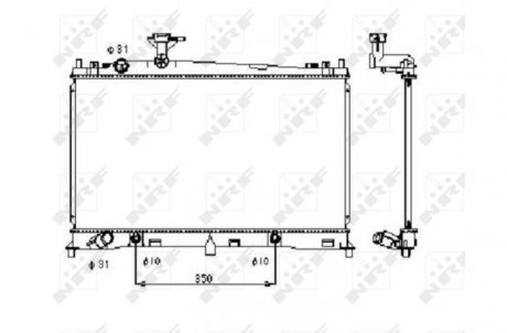 Радіатор охолодження Mazda 6 2.0 02-07 NRF 53410