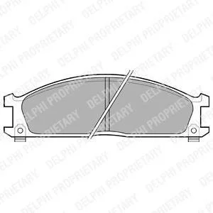 NISSAN Тормозные колодки передние Urvan E24,Terrano I,II,Pathfinder,Ford,Subaru Delphi LP543