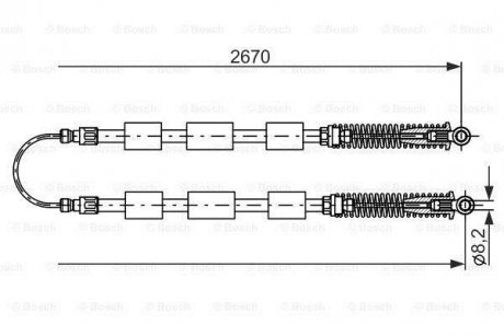 Гальмівний трос BOSCH 1987477553