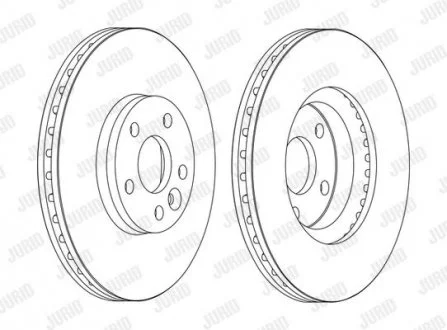 FORD диск гальмівний передн.Monder 07-,S-Max 06-,Kuga 08-,Galaxy 06- Jurid 562628JC-1