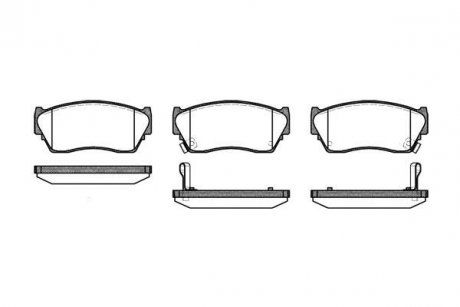 Тормозные колодки перед. NISSAN Sunny 1,4-2,0 90-95 [-] REMSA 0364.02