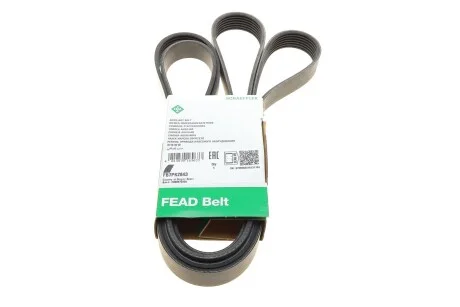 Ремень генератора Ford Transit 2.4 TDCi 06- (7PK2843) INA FB 7PK2843