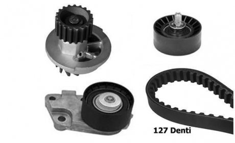 DAEWOO К-кт ГРМ (помпа + ремень + 2 ролика) Nubira,Chevrolet Aveo,Cruz,Lacetti 1.4/1.6 97 Bugatti KBU9103A