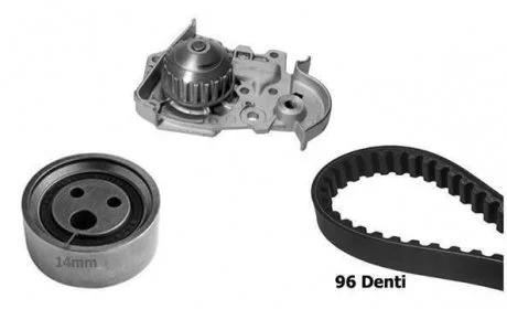 Комплект ГРМ (+ помпа) 1.4/1.6i Kangoo 97-/Logan 04-/Megane 96-99 Bugatti KBU7714B
