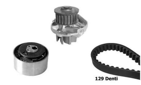 FIAТ К-кт ГРМ (помпа+ремень + ролик) Doblo 1.2, 1.4 Bugatti KBU10153C