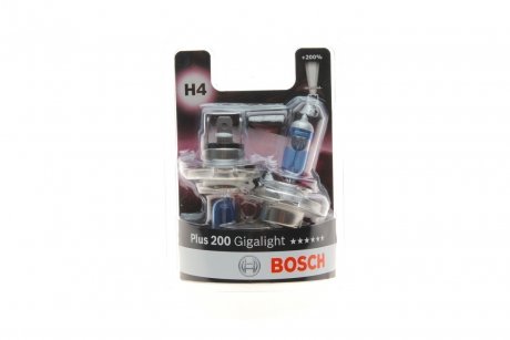 Автолампа H4 12V 60/55W P43t Plus 200 Gigalight BOSCH 1987301435