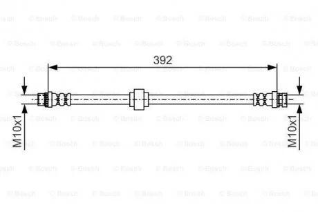 O RENAULT шланг гальм. задн. внутрішній. лівий Kangoo -08 BOSCH 1987481188