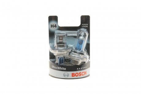 Автолампа H4 12V 60/55W P43t Ultra White BOSCH 1987301440