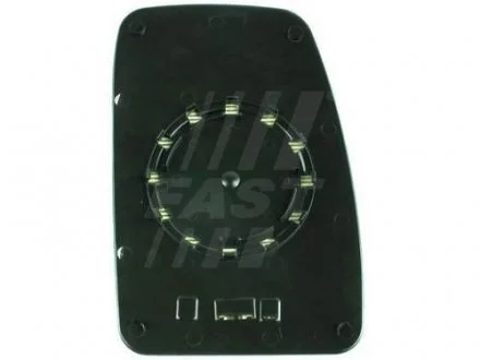 Скло дзеркала ліве верхнє Renault Master (98-) (03-) з підігрівом FAST FT88591