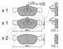 Гальмівні колодки пер. Fiat Bravo/Marea 96-02 (ATE) (156,3x52,6x17,6) CIFAM 822-082-0 (фото 1)