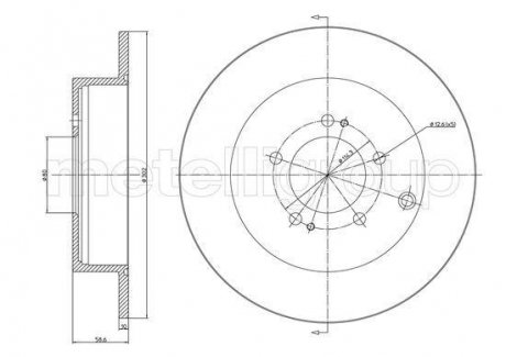 Гальмівний диск задн. C4/C-Crosser/4008/4007/ASX/Lancer/Outlander04- CIFAM 800-1332C