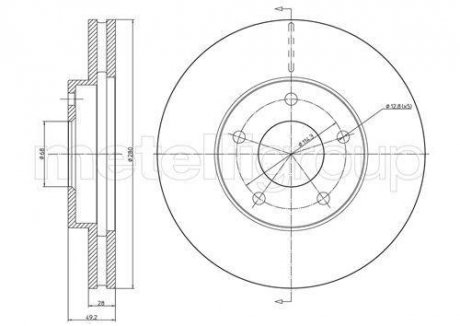 Гальмівний диск перед. Almera/Cefiro/Maxima/Primera/QX (00-10) CIFAM 800-764C