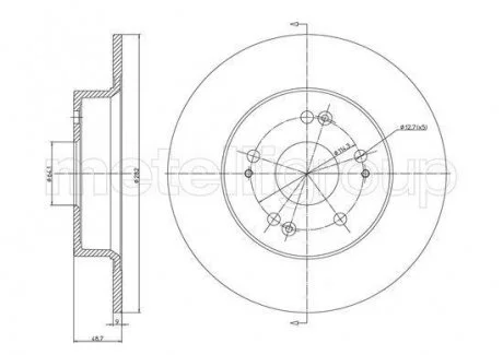 Гальмівний диск задн. XR-V/Spirior/Vezel/Accord/Accord 08- CIFAM 800-1330C