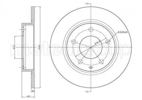 Гальмівний диск задн. 626/Capella/MX6/Probe/Telstar (91-21) CIFAM 800-786