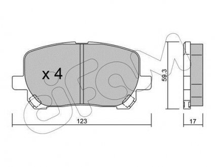 Колодки гальмівні перед. Avensis (01-05) CIFAM 822-427-0