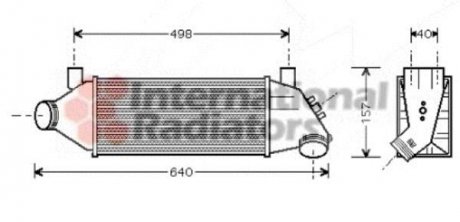 Радиатор интеркулера Ford Transit 2.0DI 00-06 Van Wezel 18004315