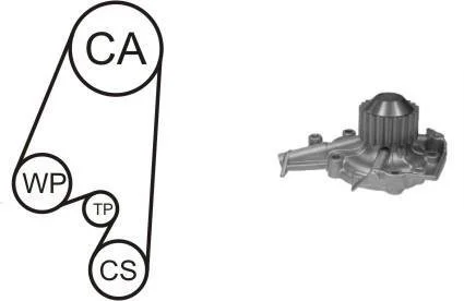 CHEVROLET К-кт. ГРМ (рем.+ролик+помпа) MATIZ, SPARK, DAEWOO AIRTEX WPK-164602