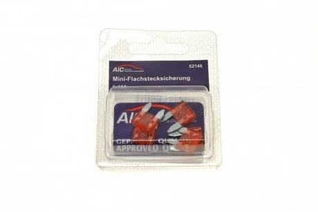 Предохранитель 10А (мини, с плоскими контактами) (5 шт) AIC 52146