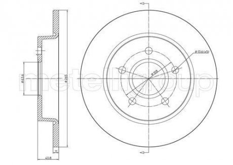 Тормозной диск зад. Focus II 04-/C-MAX 07- (265x11) CIFAM 800-688C