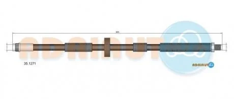 PEUGEOT шланг гальмівний передн. 308, 3008, 5008 07- ADRIAUTO 35.1271