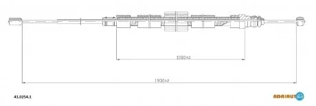 RENAULT трос ручного гальма Megane II Coupe 03- ADRIAUTO 41.0254.1
