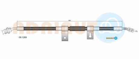 KIA шланг гальмівний передн.прав.Sorento 06- ADRIAUTO 09.1269