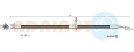 Шланг гальм. задн. лів. HONDA ACCORD -08 ADRIAUTO 12.1207.1