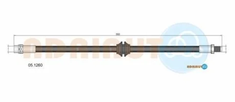 BMW шланг гальмів.передн.Mini 06- ADRIAUTO 05.1260