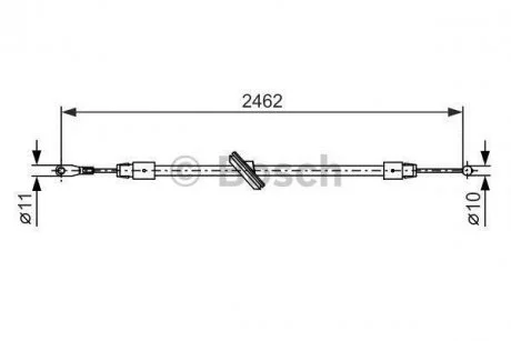 DB трос гальм.передн.(2462/306mm) Sprinter 06- BOSCH 1987482381