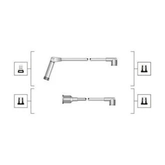 Комплект високовольтних проводів EQ HYUNDAI ATOS 1.0I 98- [941319170058] MAGNETI MARELLI MSQ0058