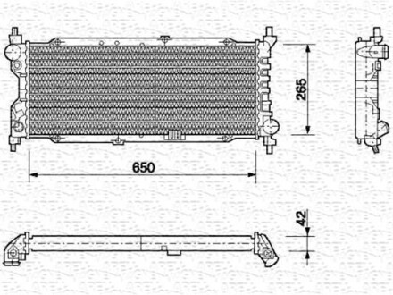 OPEL радіатор охолодження Combo,Corsa B 1.5/1.7D 94- MAGNETI MARELLI BM588