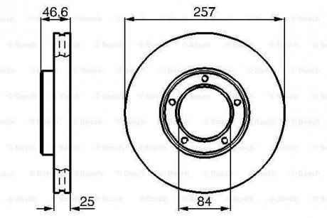 Томозной диск передн. TOYOTA HIACE II -06 BOSCH 0986478397 (фото 1)