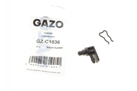 Штуцер шланга слива Г-образный (пласт.) (Bosch) GAZO GZ-C1036