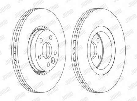 FORD Диск тормозной передн.Galaxy,S-Max,Landrover Freelander,Volvo S60/80 II,V60/70,XC70 06- Jurid 562643JC-1