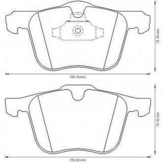 FORD гальмівні колодки передн.Galaxy,S-Max 08-,Volvo S60/80,V,XC 70 II 07- Jurid 573179J (фото 1)