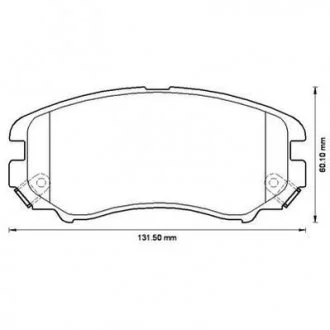 HYUNDAI Гальмівні колодки перед. Tucson,Sonata,,KIA Magentis,Sportage 01- Jurid 572514J