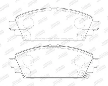 HONDA Гальмівні колодки передн.Accord 1.6 98-,Civic 1.7CTDi/2.0 01- Jurid 572464J