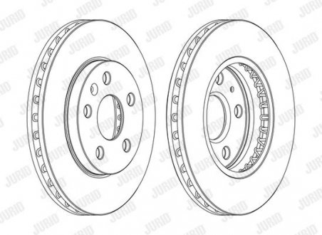 OPEL Диск гальмівний передн.&quot;16&quot; Insignia 08- Jurid 562460JC-1