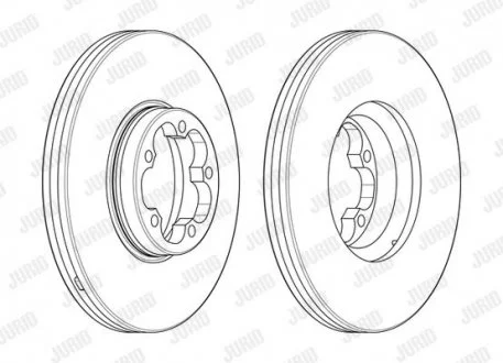 FORD Диск гальмівний передн.лаков.Transit 13- Jurid 563122J-1