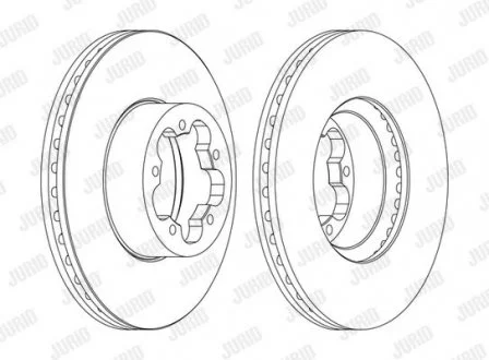 FORD Диск гальмівний передній Transit 06- Jurid 562540JC-1