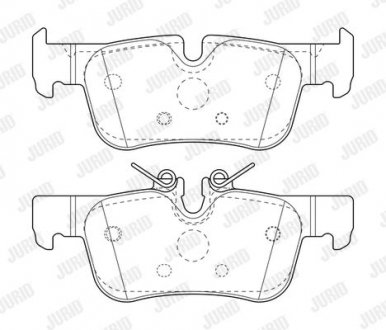 BMW Колодки гальмівні задні 2/X1/i3 13- Jurid 573767J